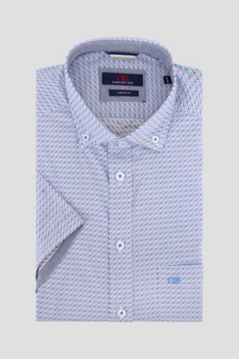 Lichtblauw hemd met fijne print - Comfort fit van Dansaert Blue voor Heren