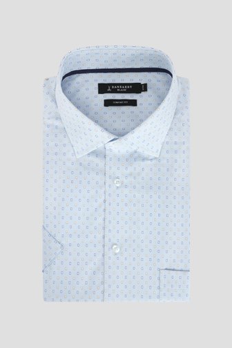 Lichtblauw hemd met fijne print – Comfort fit van Dansaert Black voor Heren