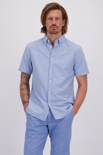 Voorkant van Lichtblauw hemd met korte mouwen - Regular fit door Superdry voor Heren