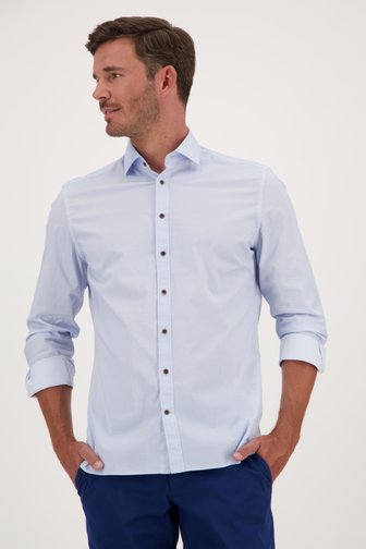 Lichtblauw hemd met motief - Regular fit  van Upper East voor Heren