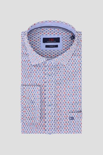 Lichtblauw hemd met print – Comfort fit van Dansaert Blue voor Heren