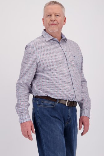 Lichtblauw hemd met print – Comfort fit van Dansaert Blue voor Heren