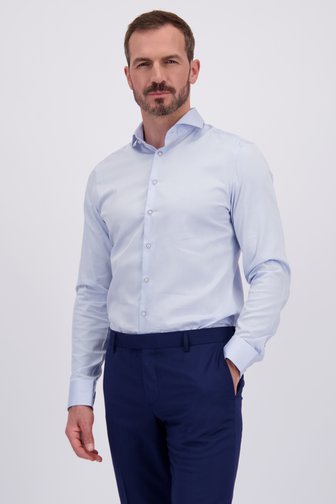 Voorkant van Lichtblauw hemd - Slim fit door Dansaert Black voor Heren