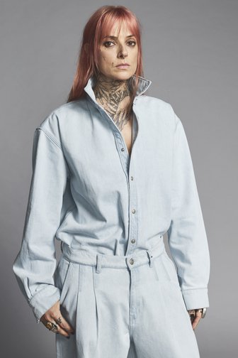 Murielle Victorine Scherre Lichtblauw jeanshemd - Dieterich