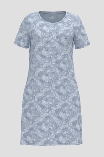 Lichtblauw slaapkleedje met paisley print van Liberty Island voor Dames