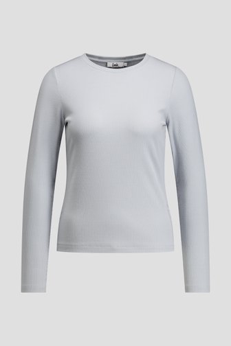 Voorkant van Lichtblauw T-shirt  door Louise voor Dames