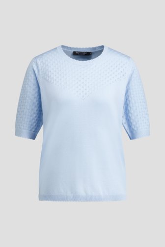 Productfoto 1 van Lichtblauw truitje met gebreid motief door Signature voor Dames