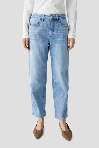 Voorkant van Lichtblauwe enkeljeans - barrel fit door Opus pants voor Dames