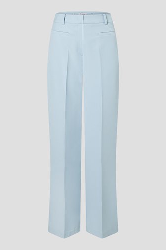 Voorkant van Lichtblauwe geklede broek door More & More voor Dames