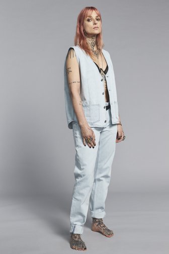 Murielle Victorine Scherre Lichtblauwe jeans - Straight fit – Monroe