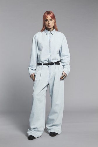Murielle Victorine Scherre Lichtblauwe jeans - Wide leg fit - Bourgeois