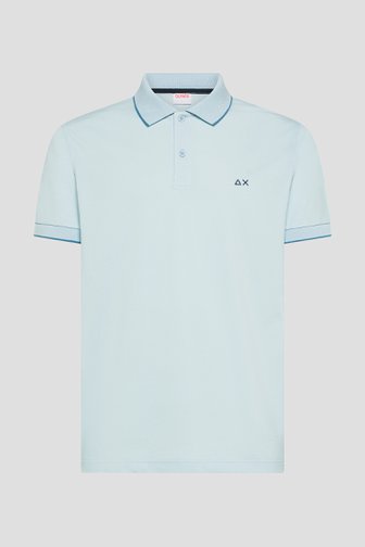 Productfoto 1 van Lichtblauwe polo met donkerblauw accent door Sun68 voor Heren