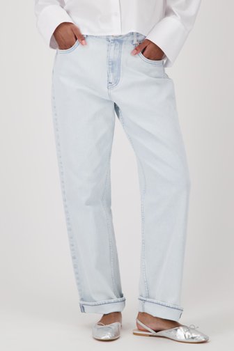 Lichtblauwe tapered jeans met bleached look van Louise voor Dames