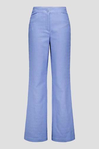 Lichtblauwe wijde broek in bouclé van D'Auvry voor Dames