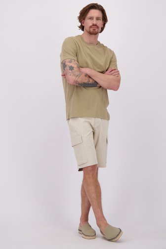 Voorkant van Lichtbruine bermuda  door Ravøtt voor Heren