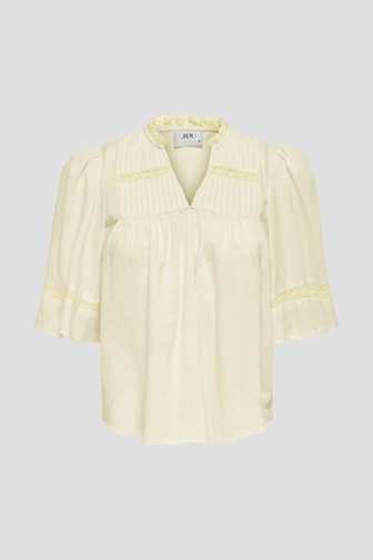 Voorkant van Lichtgele blouse met kanten details door JDY voor Dames