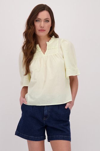 Voorkant van Lichtgele blouse met kanten details door JDY voor Dames