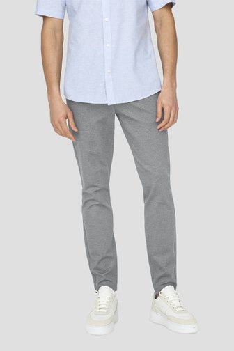 ONLY & SONS Lichtgrijze geruite chino - Slim fit