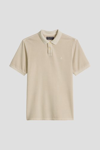 Productfoto 1 van Lichtgrijze polo met korte mouwen door Marc O'Polo voor Heren