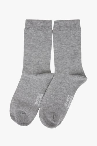 Lichtgrijze sokken van Camano voor Dames
