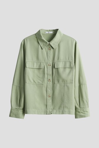 Lichtgroene blouse met borstzakken van Opus voor Dames