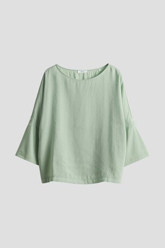 Lichtgroene blouse met vleermuismouwen van Opus voor Dames