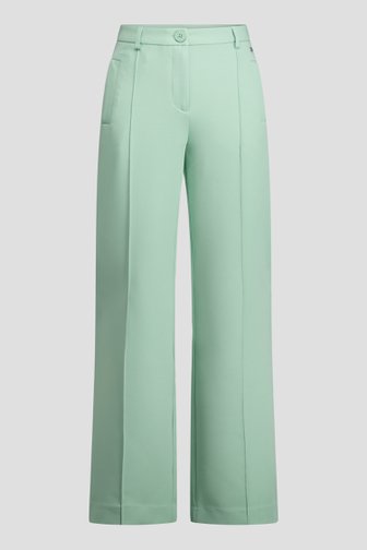 Voorkant van Lichtgroene geklede broek - Straight fit door Claude Arielle voor Dames