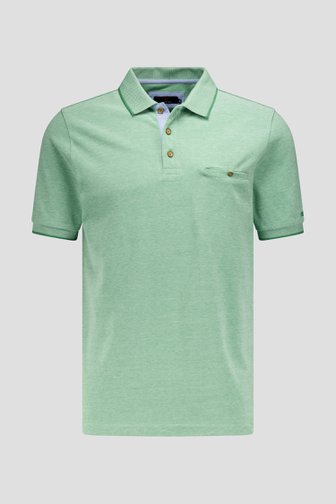 Productfoto 1 van Lichtgroene gemêleerde polo door Dansaert Blue voor Heren