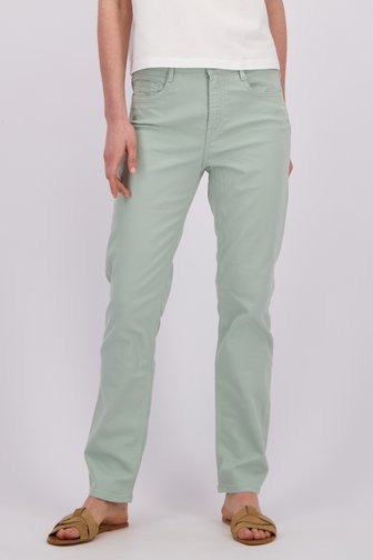 Voorkant van Lichtgroene jeans - Straight fit  door Liberty Island Denim voor Dames