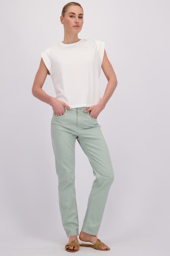 Voorkant van Lichtgroene jeans - Straight fit  door Liberty Island Denim voor Dames