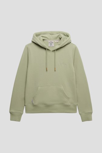 Productfoto 1 van Lichtgroene katoenen hoodie door Superdry voor Dames