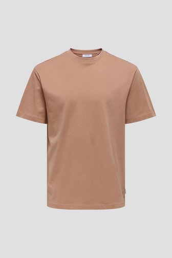 Lichtoranje T-shirt met ronde hals van ONLY & SONS voor Heren