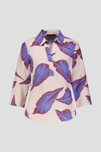 Voorkant van Lichtroze blouse met 3/4 mouwen door Claude Arielle voor Dames