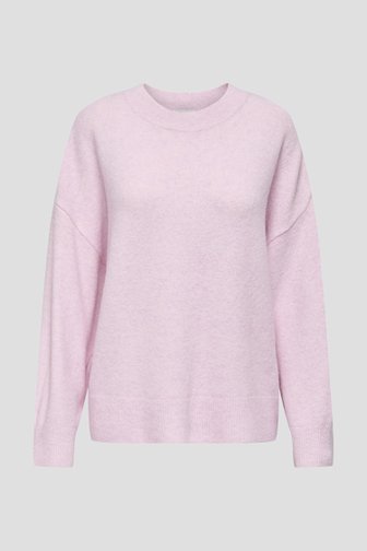 Productfoto 1 van Lichtroze gebreide trui met ronde hals door JDY voor Dames