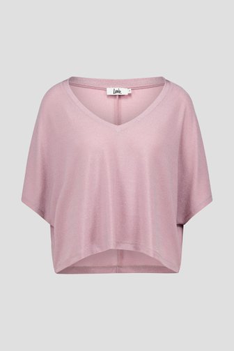 Lichtroze glitterend T-shirt van Louise voor Dames