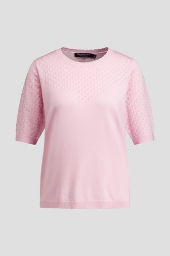 Productfoto 1 van Lichtroze truitje met gebreid motief door Signature voor Dames