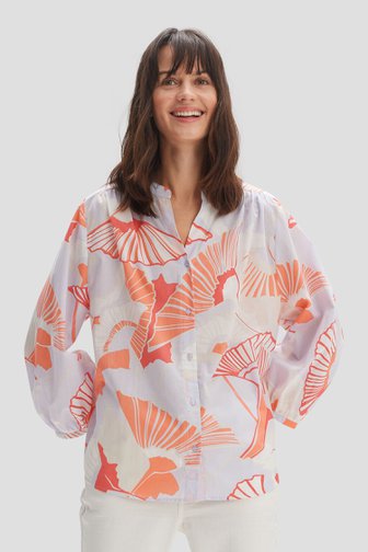 Lila blouse met bloemenprint  van Opus voor Dames