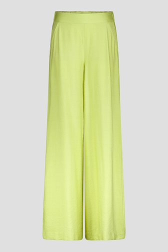 Limoengroene broek met elastische taille van AC by Annelien Coorevits voor Dames