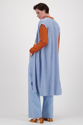 Long cardigan sans manches bleu clair, female, Marque: D'Auvry