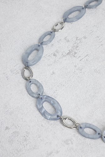 Le devant de Long collier bleu à éléments organiques de Liberty Island pour Femmes