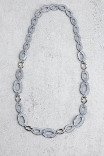 Le devant de Long collier bleu à éléments organiques de Liberty Island pour Femmes