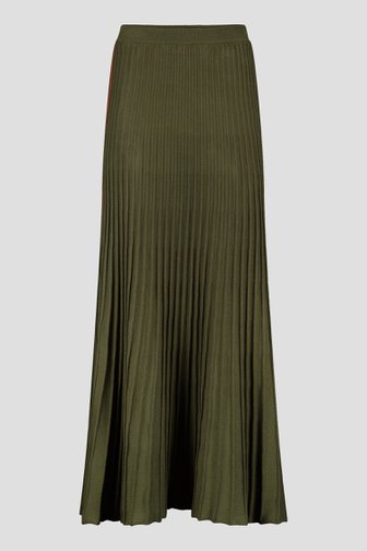 Longue jupe plissée verte avec détails orange de AC pour Femmes