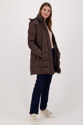 Longue veste en duvet marron de Barbara Lebek pour Femmes