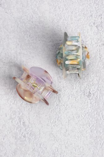 Le devant de Lot de 2 petites barrettes – lilas et vert de Liberty Island pour Femmes