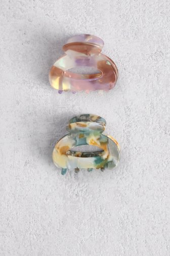 Le devant de Lot de 2 petites barrettes – lilas et vert de Liberty Island pour Femmes