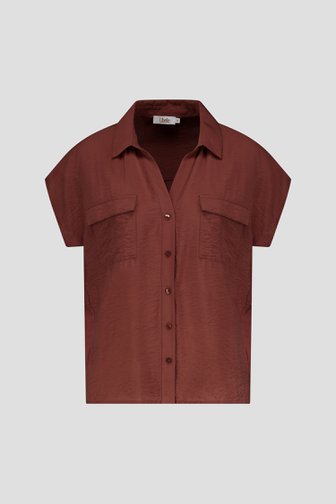 Voorkant van Luchtige bruine blouse  door Libelle voor Dames