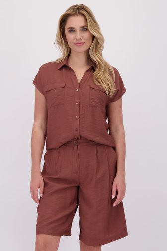 Voorkant van Luchtige bruine blouse  door Libelle voor Dames