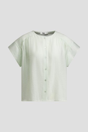 Voorkant van Luchtige lichtgroene blouse door Louise voor Dames
