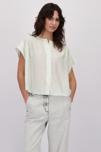 Voorkant van Luchtige lichtgroene blouse door Louise voor Dames