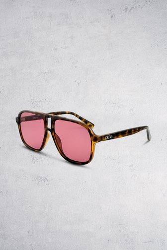 Lunettes de soleil aviateur brunes-roses – Quinn de OTRA pour Femmes